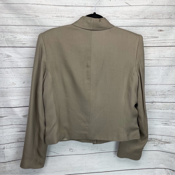 🍁 Vintage Casual Corner Silk Blazer Lined Jacket Coat sz 10 - Picture 2 of 7